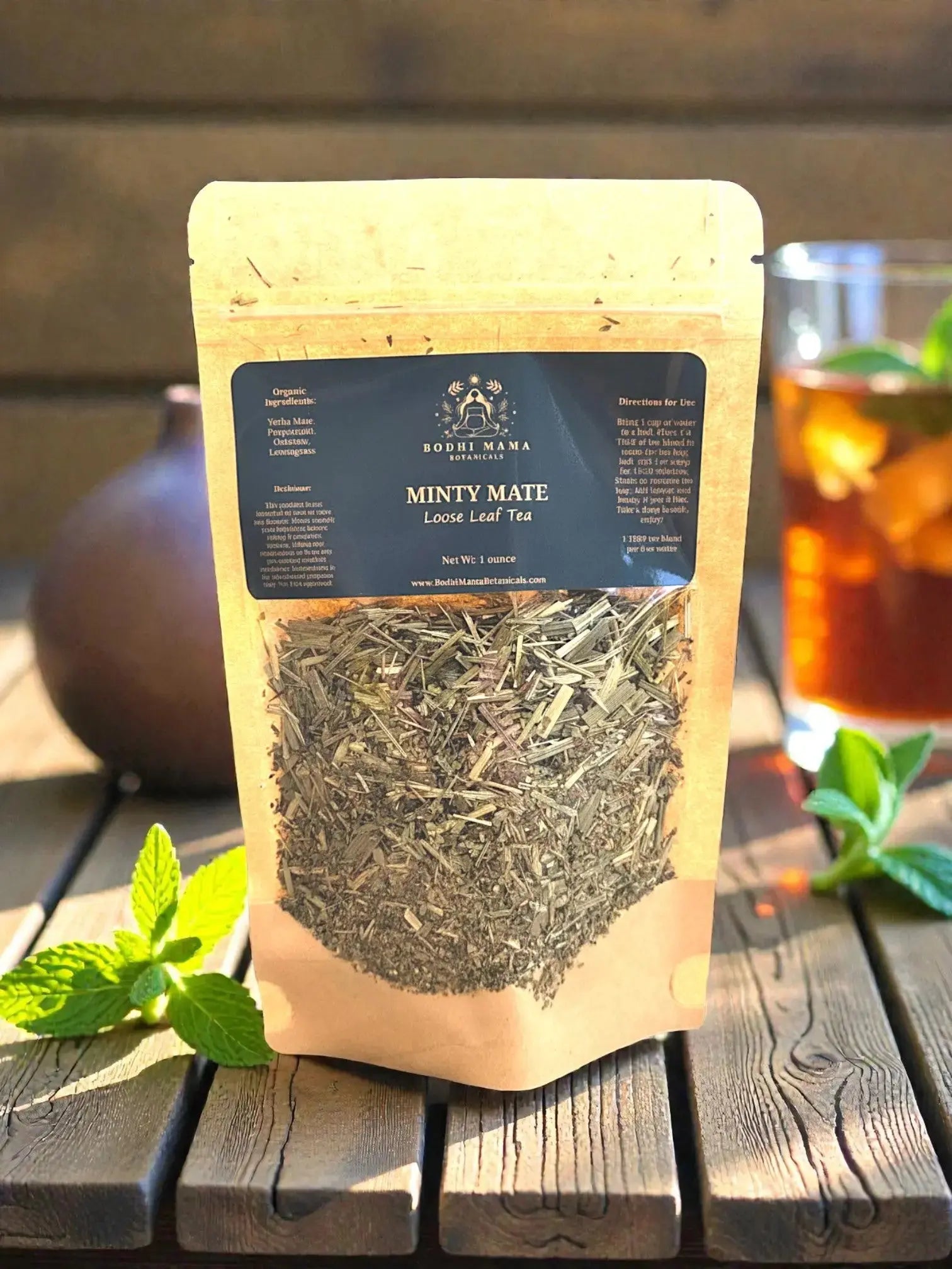 Minty Yerba Mate Tea Blend Bodhi Mama Botanicals