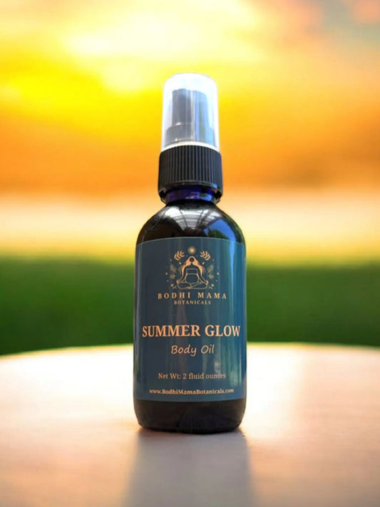 Summer Glow Body Oil || Radiant Skin || Organic Skin Care || Botanical Beauty || 2 fluid Bodhi Mama Botanicals