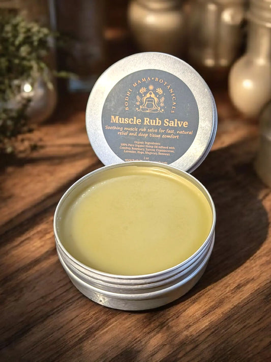 Muscle Rub Salve || Organic Skin Care || 2 oz Bodhi Mama Botanicals